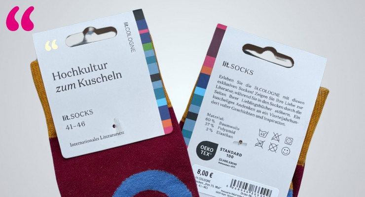 Bunte Socken mit lit.COLOGNE Logo