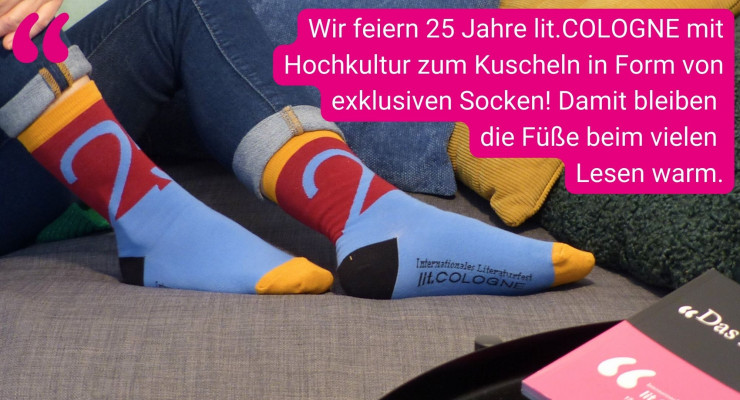 Bunte Socken mit lit.COLOGNE Logo