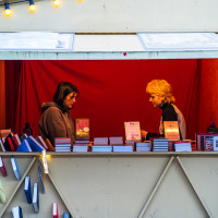 lit.COLOGNE pop 2024: Der lit.COLOGNE pop-Büchertisch von "Der andere Buchladen" in Köln-Sülz ©Vika Grin